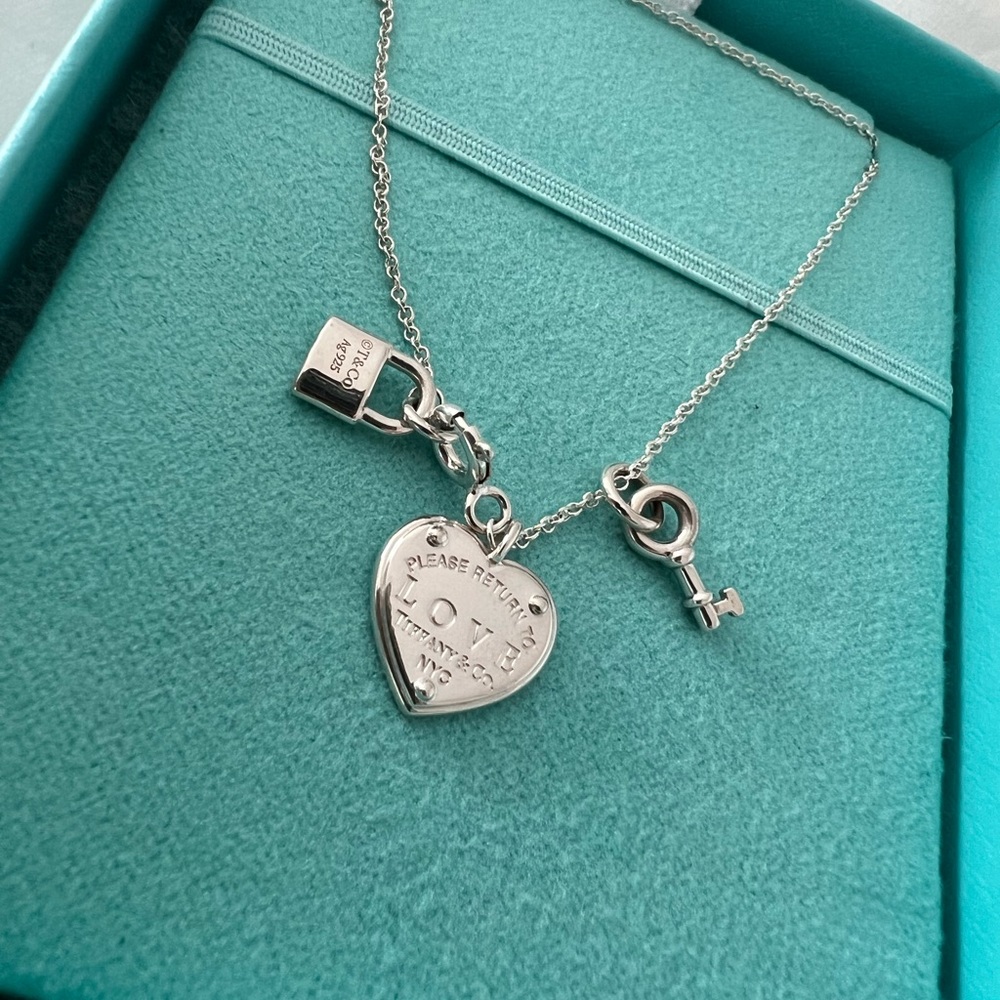 Tiffany’s return to love necklace. Brand new in box with receipt.